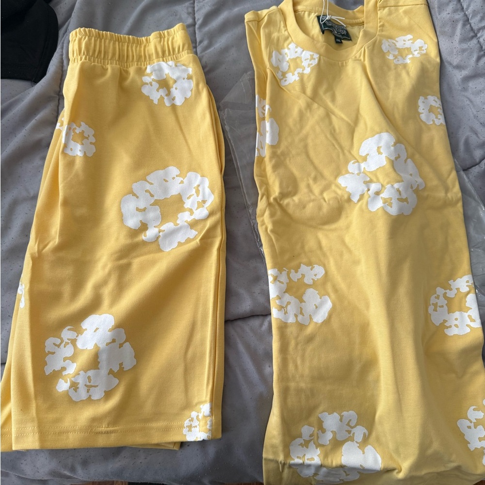 Yellow Denim Tears Short Set